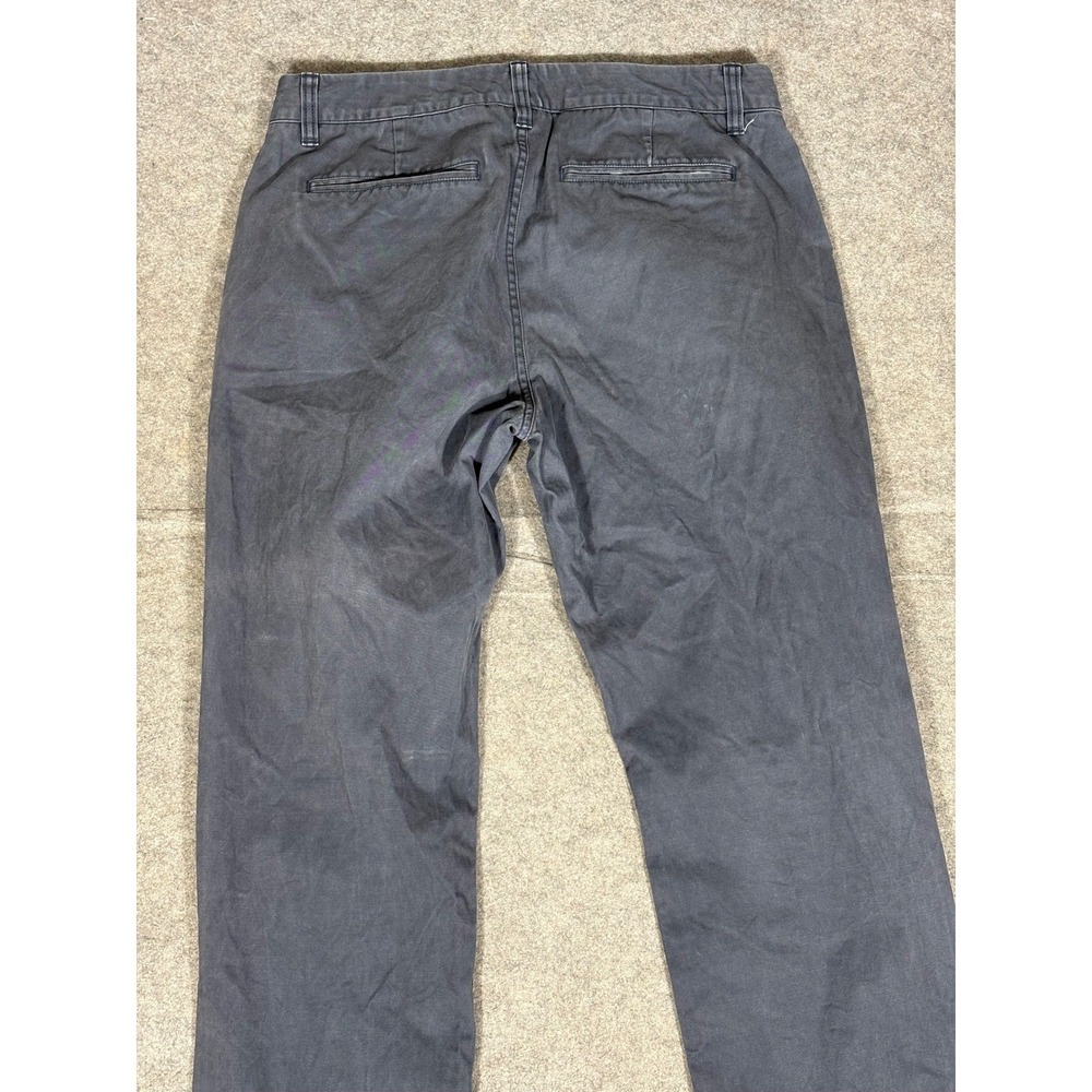 Bonobos Mens Straight Leg Chinos Charcoal Gray Cotton Pants 32x32 Flat Front - Picture 6 of 6